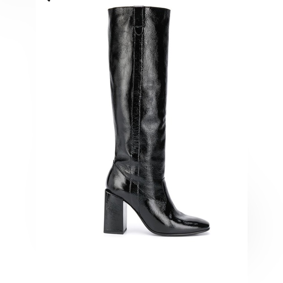 Ami Paris block heel leather knee high boots. - Picture 1 of 6